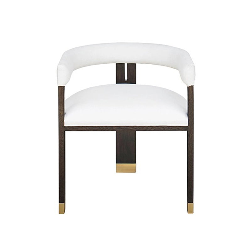 Silla de comedor curva tapizada Joel